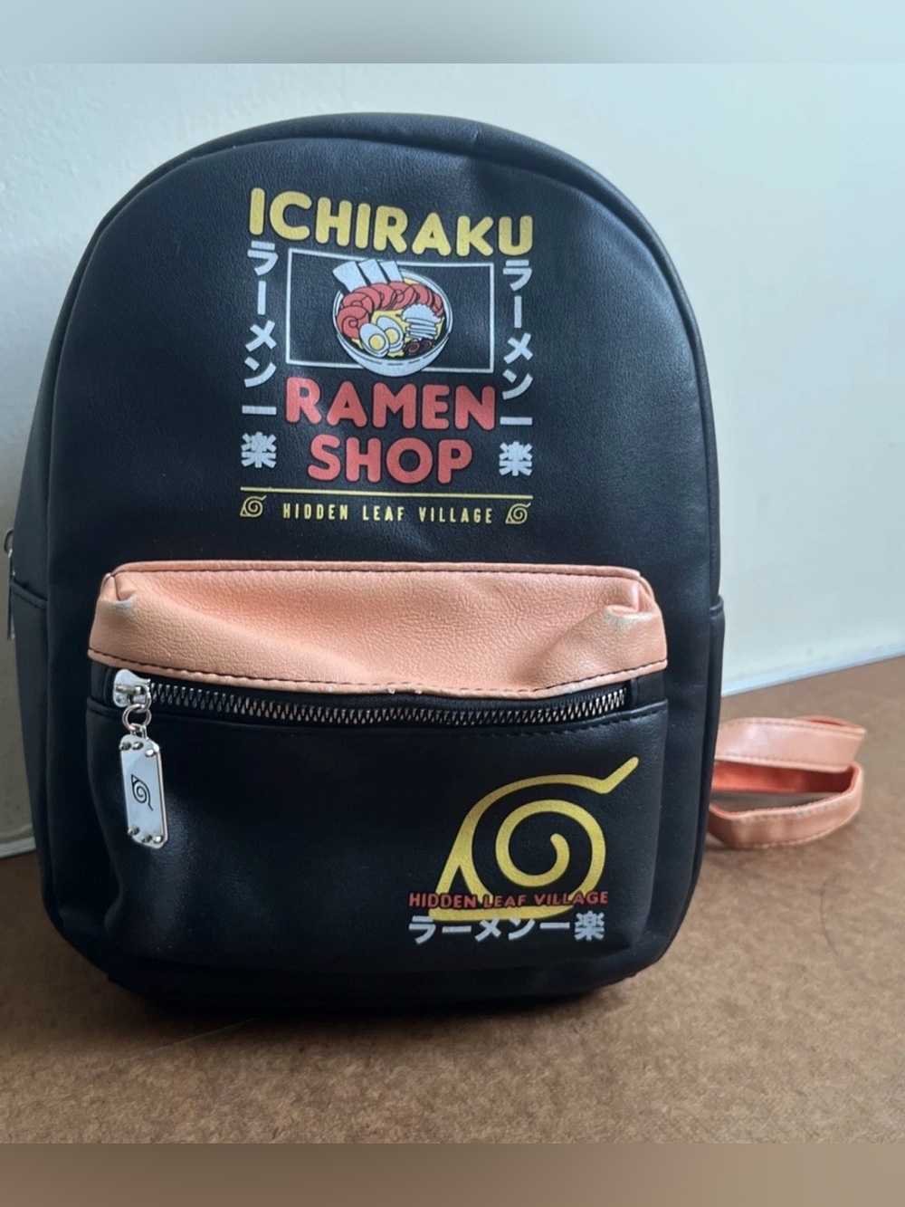 Naruto Shippuden Ichiraku Ramen Shop Hidden Leaf Village Black Mini Backpack🎒